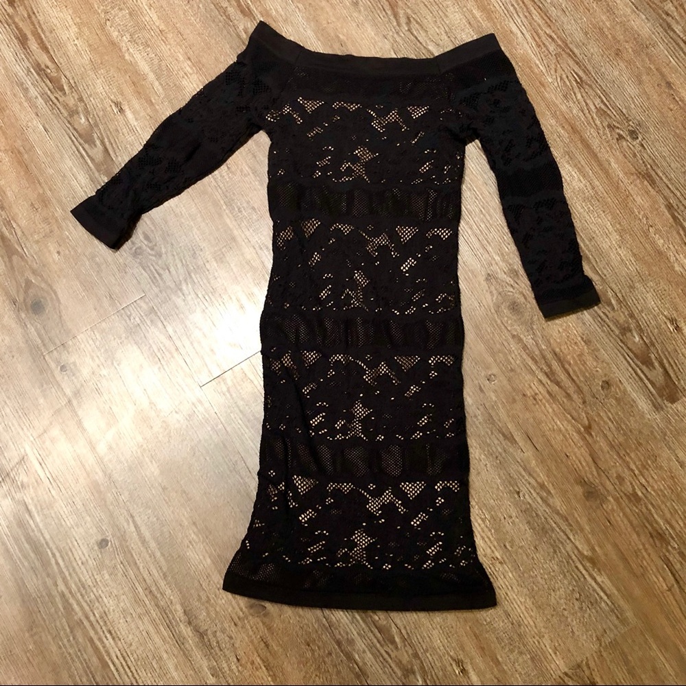Bebe Lace Bodycon - S